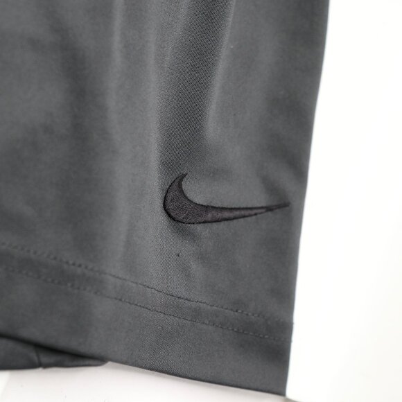 Nike Pro Dri-Fit Youth Shorts Grey Loose Drawstring Elastic Waist Swoosh Pocket - Picture 10 of 13